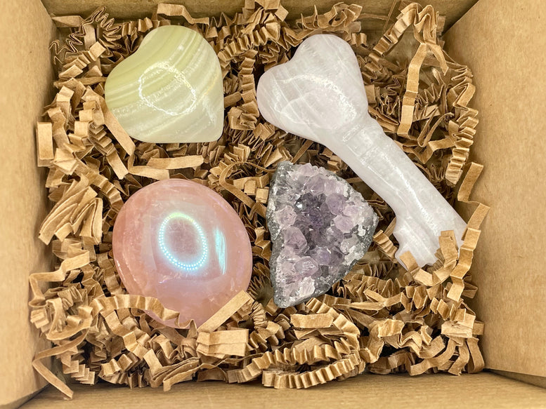 Witchy Crystal Bundle | Key | Heart | Amethyst | Crystals | Reiki | Chakra | Witchcraft | Wiccan | Pagan | Gift | Mother’s Day | Gift