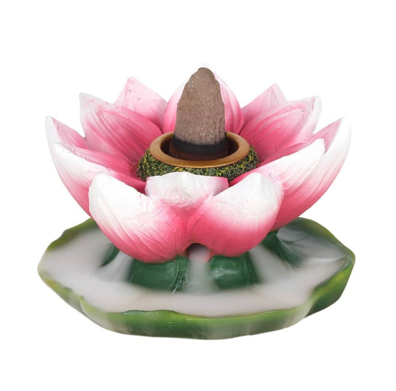 Coloured Lotus Back flow Incense Burner