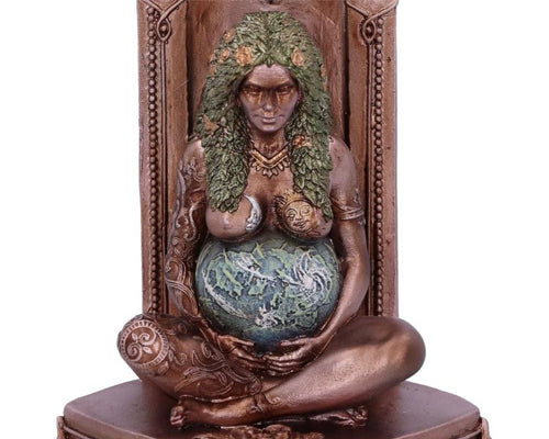 Ethereal Mother Earth Gaia Art Statue Incense Burner 24cm | Earth | Deity | Goddess