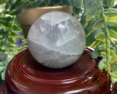 Natural High Grade Lavender Rainbow Fluorite Sphere | Reiki | Chakra | Healing | Crystal | Crystal Ball
