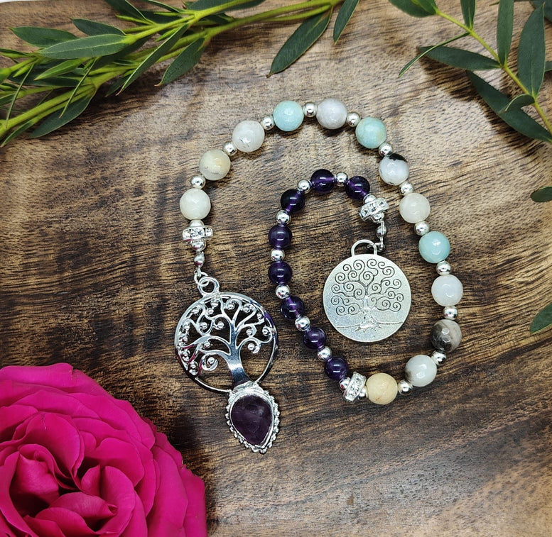 Witches Crystal & Charm Prayer Beads | Deity Worship | Chant | Mantra | Goddess | Witchcraft | Wiccan | Pagan | Gift | Sabbats | Lunar Month