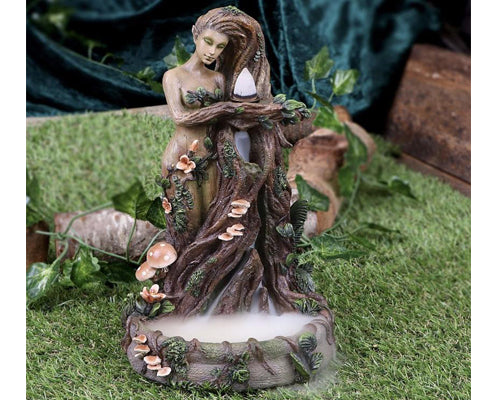 Lady Earth Female Tree Spirit Natural Backflow Incense Burner