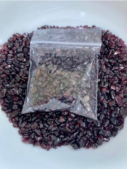 50g Garnet Crystal Chips | Gemstones | Crafts | Natural Crystals | Arts And Crafts | Spell Bottles | Healing Stones