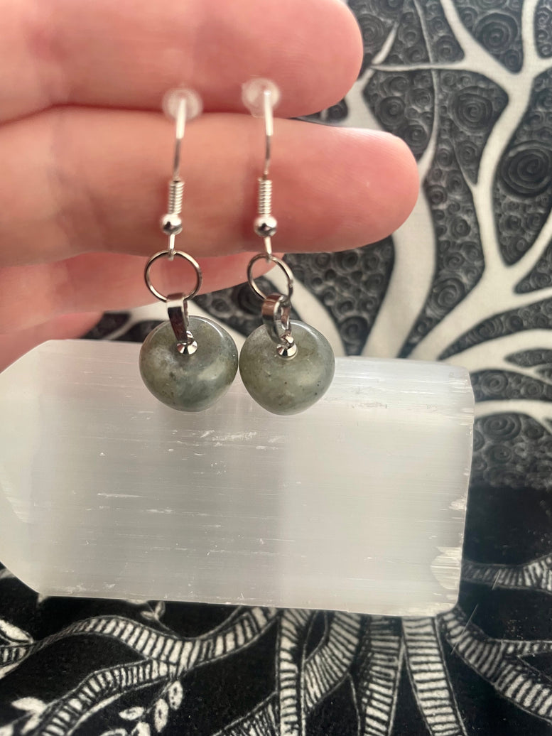 Natural Labradorite Apple Dangle Earrings | Witchy | Jewellery | Earrings | Wiccan | Pagan | Wedding | Occasion | Gift | Boho | Crystals