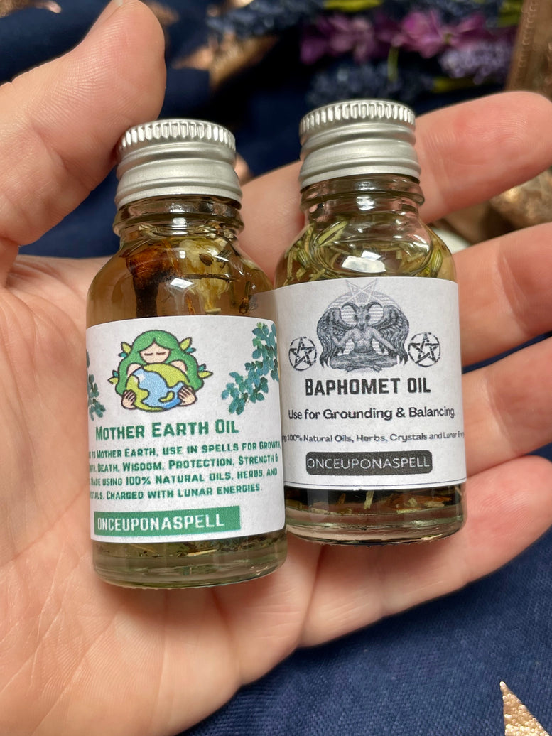 Mother Earth/Gaia & Baphomet Ritual Oil | Offering | Deity | Goddess | Horned God | spell Oil | Growth | | Pagan | Witchcraft | Wicca