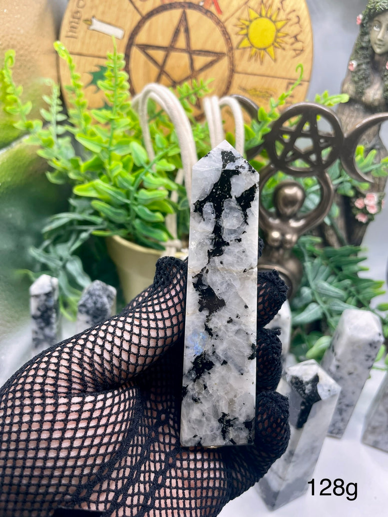 High Grade Flashy Rainbow Moonstone Towers | Crystals | Reiki | Chakra | Healing | Witchcraft | Wiccan | Pagan | Stones | Gemstones