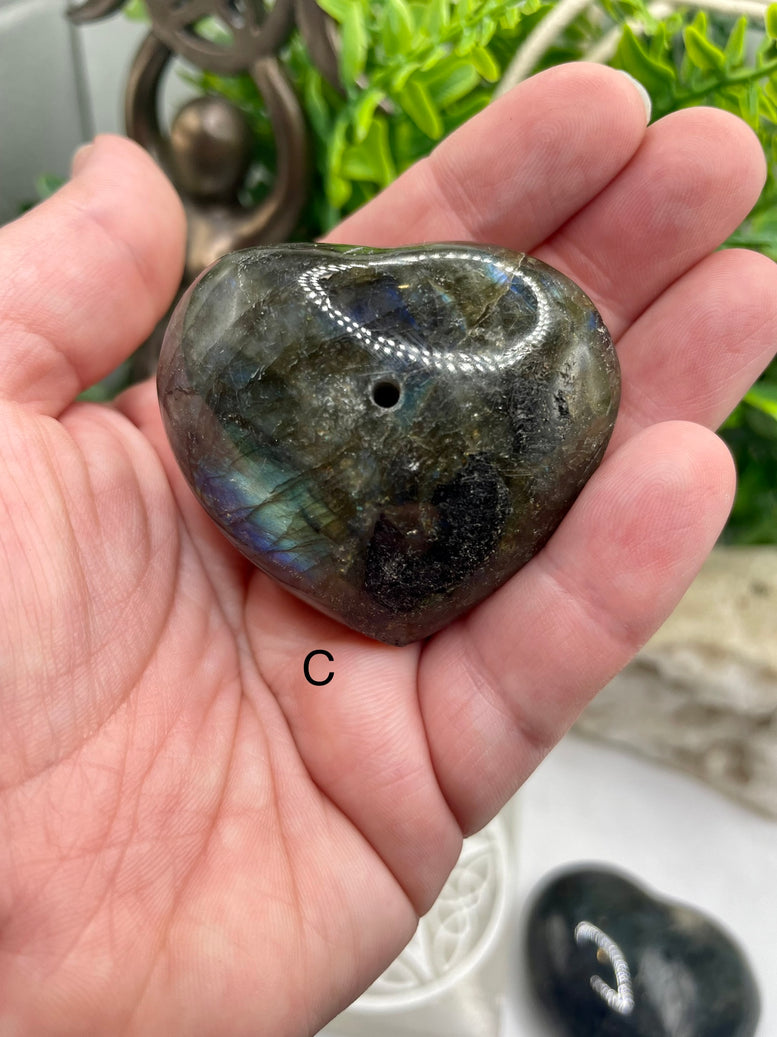 Labradorite Incense Stick Holder | Witchcraft | Wiccan | Pagan | Spiritual | Crystal Healing | Reiki | Chakra | Ornament | Decor | Charm