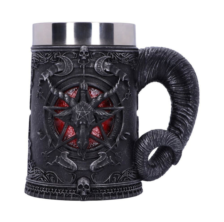 Baphomet Sabatic Goat Diety Tankard 16.5cm | Occult | Wiccan | Pagan | Witchcraft | Goth | Altarpiece | Altar ware | chalice | Mug | Deity