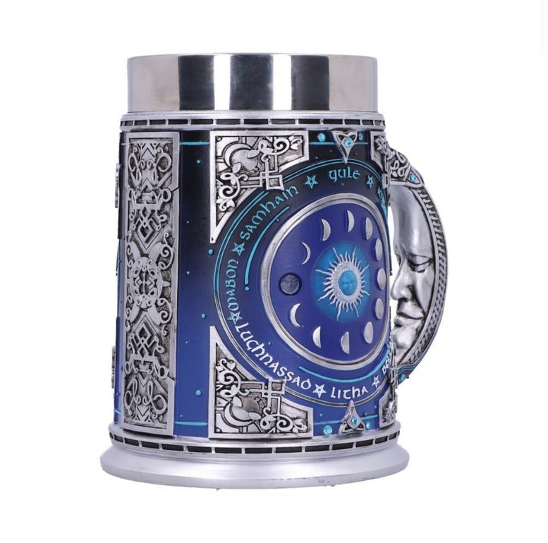 Moon Guide Tankard 15.5cm | Chalice | Witchcraft | Wiccan | Pagan | Moon Phase | Wheel of the year | Goth | Cup | Mug | Pagan Holidays |
