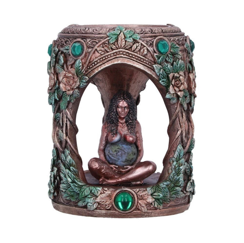 Bronze Mother Earth Tea Light Holder 7cm | Gaia | Deity | Goddess | Candle | Candle holder | Witchcraft | Wiccan | Pagan | Ornament | Home