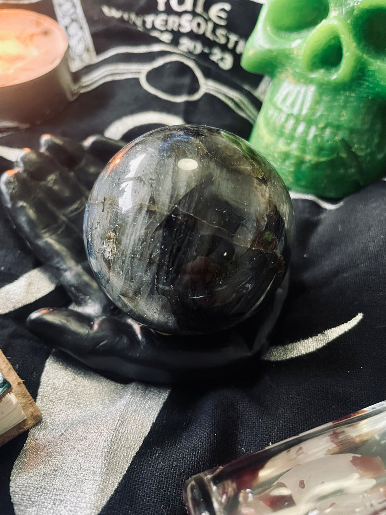 Natural Labradorite Sphere/Ball | 6cm | Crystal | Crystal Ball | Reiki | Chakra | Scrying | Divination | Witchcraft | Wiccan | Pagan | Gift