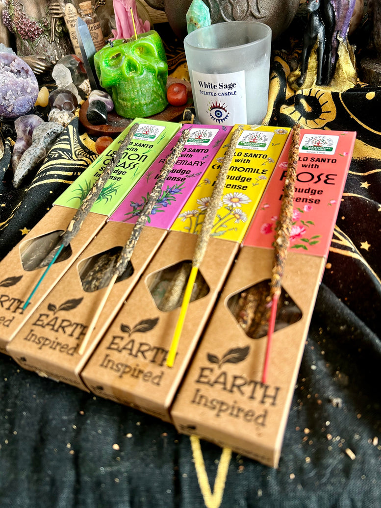 Earth Inspired Smudge Incense | Palo Santo | Rose | Lemongrass | Chamomile | Rosemary | Herbs | Fragrance | Witchcraft | Wiccan | Pagan
