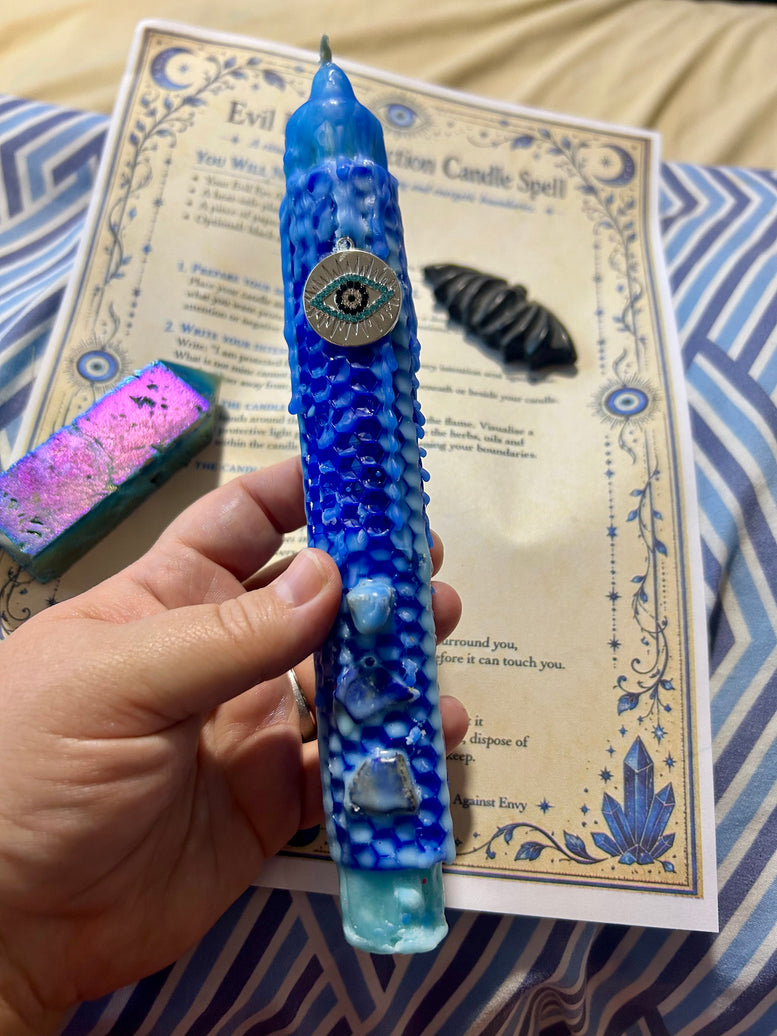Evil eye protection altar candle