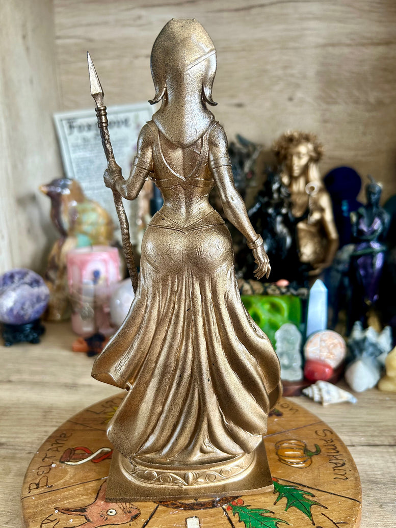 Goddess Athena Resin Statue for Witchcraft Altar Decoration Offerings Magical Home Decor Religious Ornaments Mythology