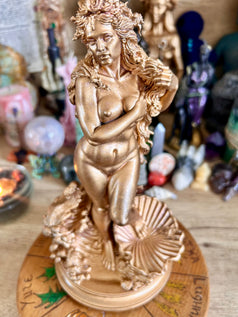 Aphrodite Goddess Statue Resin 3D Printed with Detailed Floral, waves and shell details for Home Decor Ornaments witchcraft