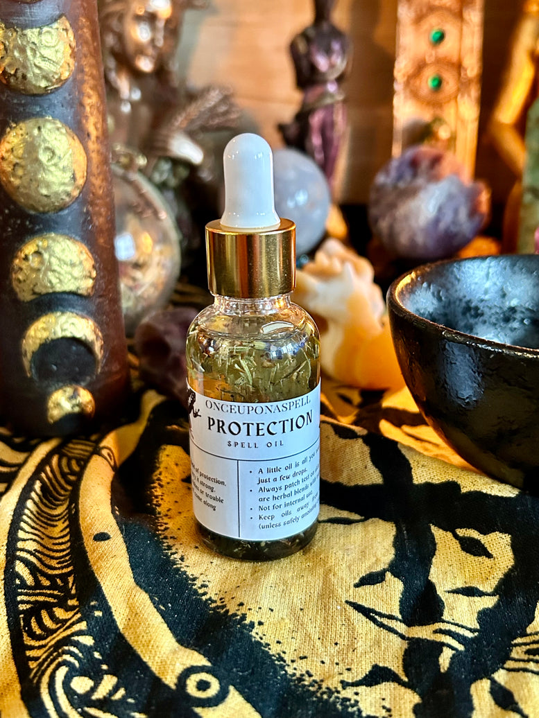 Protection Spell Oil for anointing on candles, tools and crystals Daily Therapeutic Therapy Healthy Wellness Aromatherapy Essential
