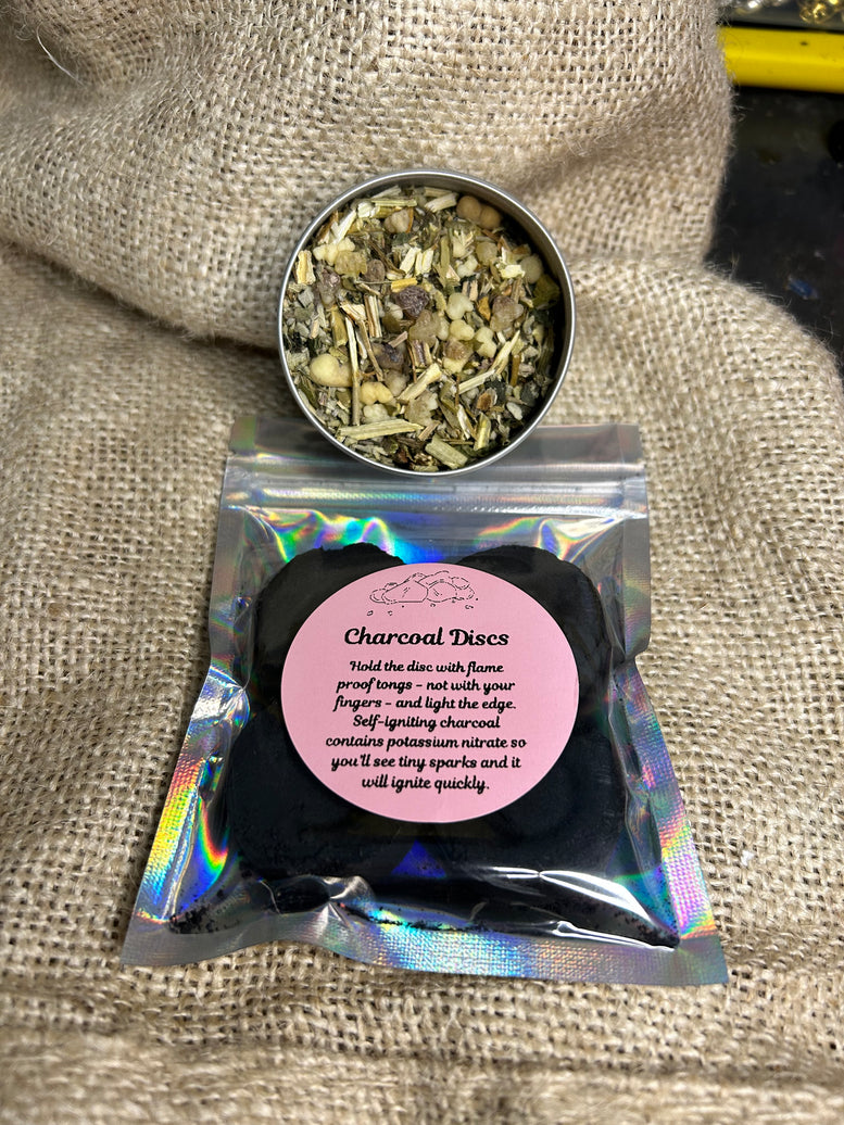 Return To Sender Resin Incense Blend and Charcoal Disks | Incense | Banishing | Fragrance | Ritual | Spells | Witchcraft | Wiccan | Pagan