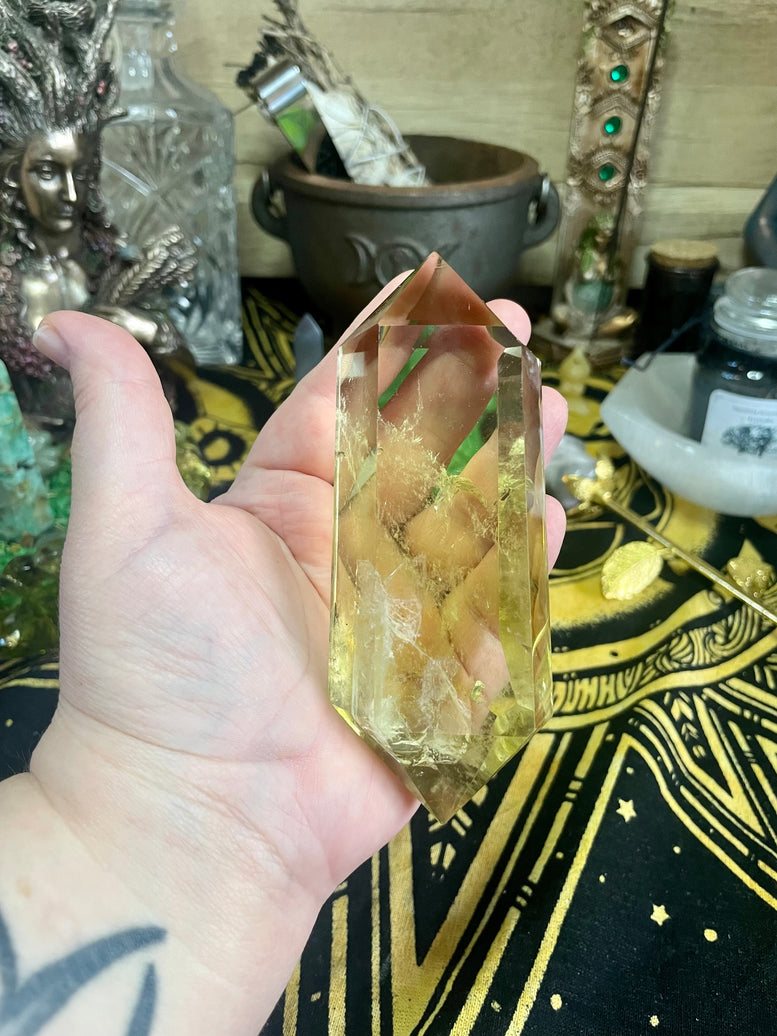 Natural Citrine Double Terminated Point Crystal | Crystals | Crystal Healing | Reiki | Chakra | Wand | Witchy | Gift | Ornament | Tower