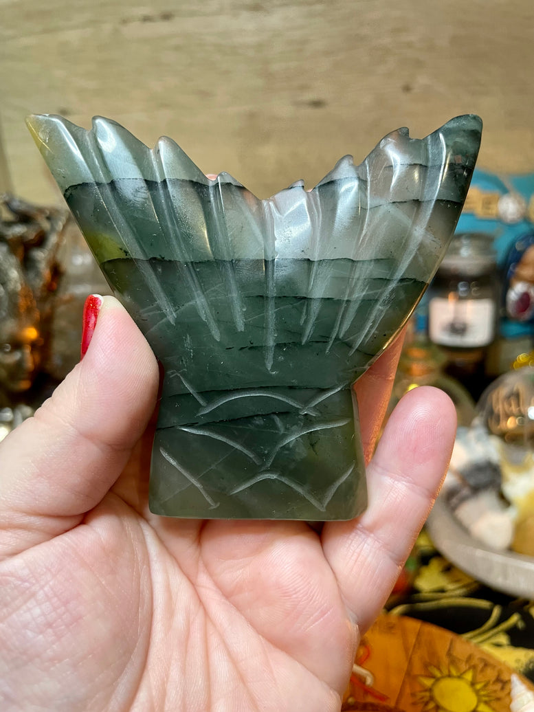 Large Bloodstone Mermaids Tail Crystal Carving | Crystal Healing | Mythology | Mystical | Mythical Creatures | Witchcraft | Reiki Chakra