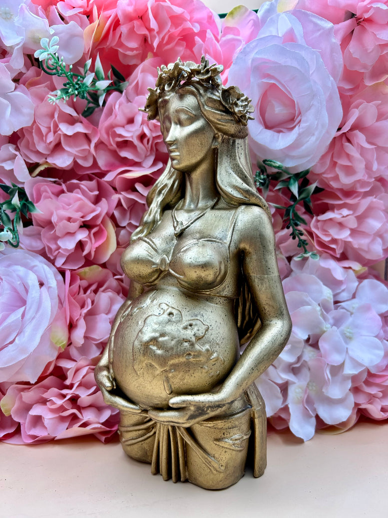 Gaia Mother Earth Bust Resin Statue | Figure | Offering | Worship | Goddess | Witchcraft | Wiccan | Pagan | Home Decoration | Mythology