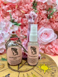 Aphrodite/Venus Resin Incense Blend and Room Spray Set | Deity | Wiccan | Pagan | Witchcraft | Protection | Fragrance | Goddess of the Sea