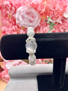 Snow Garden Quartz Crystal Charm Bracelet | Jewellery | Bracelet | Crystals | Spirituality | Witchcraft | Wiccan | Pagan | Large | Rainbow