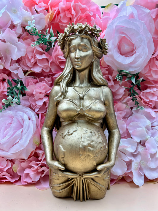 Gaia Mother Earth Bust Resin Statue | Figure | Offering | Worship | Goddess | Witchcraft | Wiccan | Pagan | Home Decoration | Mythology