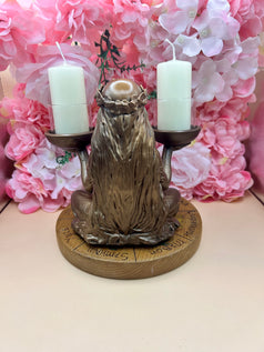 Goddess Dryads Grounding and Balance Candle Holder & Crystal Sphere Holder | Divine Feminine Altar Decor | 3D Printed Pagan Statue | Witchcraft