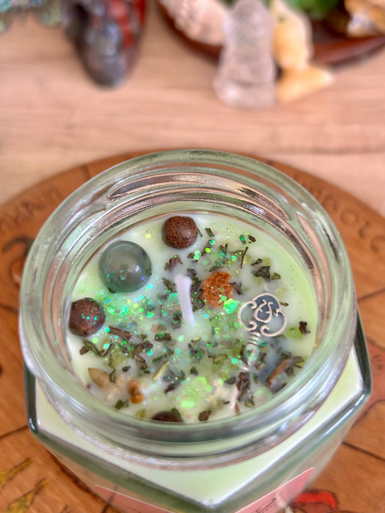 Wealth and abundance spell candle