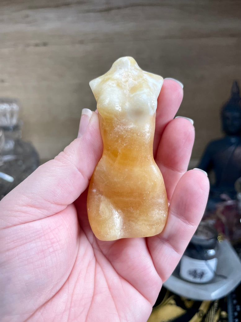 Large size Crystal Goddess Lady Figure Carving | Aventurine | Labradorite | Orange Calcite | Crystal Body | Reiki | Chakra | Crystal Healing