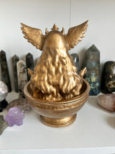 Freya Offering Bowl | Norse Goddess Altar Decor | Pagan Ritual Bowl | Viking Witchcraft Supplies | Golden Divine Feminine Statue Bowl Witch