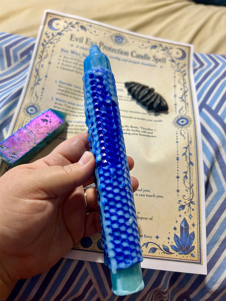 Evil eye protection altar candle