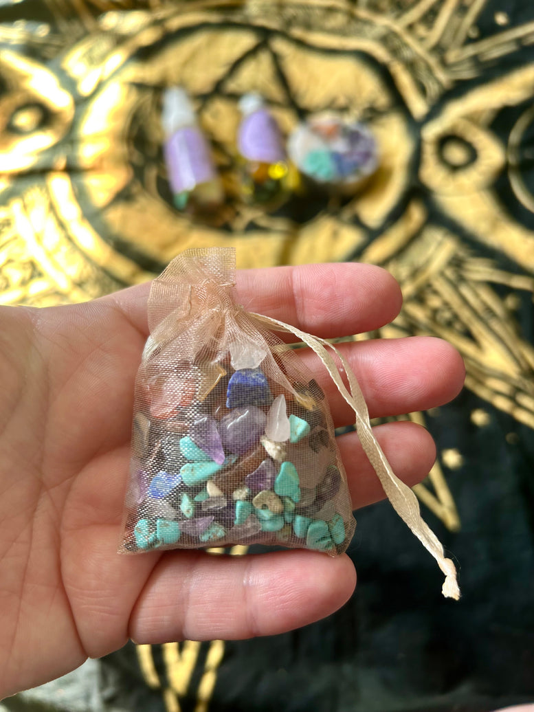 Chakra Balancing Gift Set | Room Spray | Crystals | Oil | Candle | Reiki | Spell Candle | Witchcraft | Wicca | Pagan | Spirituality | Stones