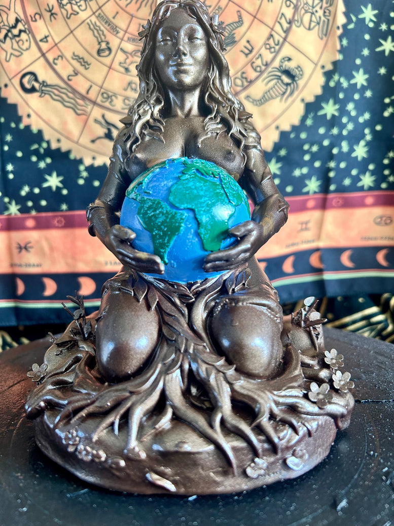 Mother Earth Gaia Statue – 17cm Resin Figurine witchcraft Wiccan pagan nature earth goddess