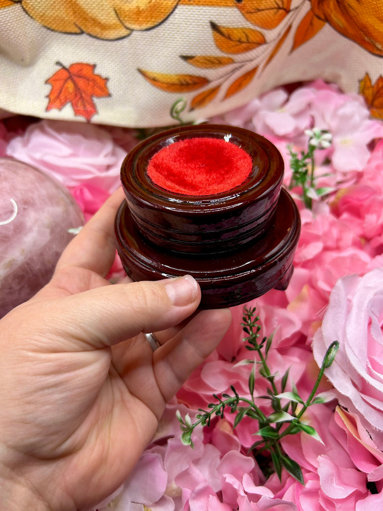 High Quality Rose Quartz Sphere on rotating stand 1.6kg 10cm tall