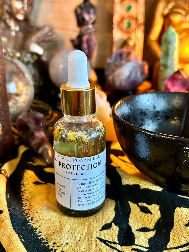 Protection Spell Oil for anointing on candles, tools and crystals Daily Therapeutic Therapy Healthy Wellness Aromatherapy Essential