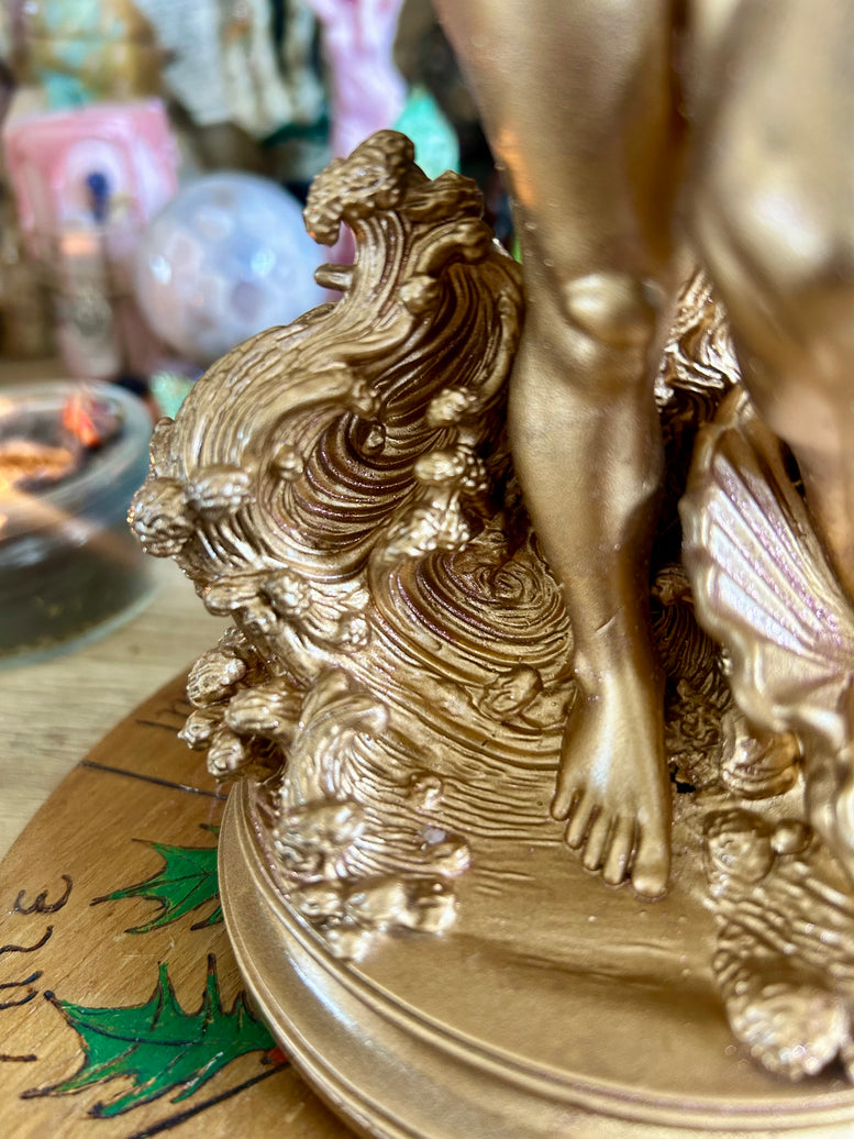 Aphrodite Goddess Statue Resin 3D Printed with Detailed Floral, waves and shell details for Home Decor Ornaments witchcraft