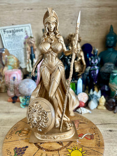 Goddess Athena Resin Statue for Witchcraft Altar Decoration Offerings Magical Home Decor Religious Ornaments Mythology