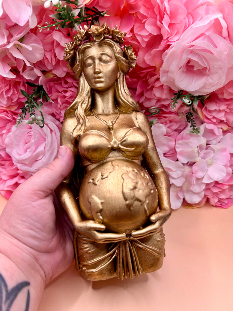Gaia Mother Earth Bust Resin Statue | Figure | Offering | Worship | Goddess | Witchcraft | Wiccan | Pagan | Home Decoration | Mythology