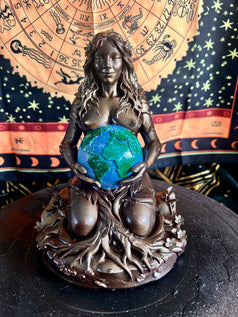 Mother Earth Gaia Statue – 17cm Resin Figurine witchcraft Wiccan pagan nature earth goddess