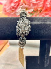 Silver Sheen Obsidian Lotus Crystal Charm Bracelet | Jewellery | Bracelet | Crystals | Spirituality | Witchcraft | Wiccan | Pagan | Large