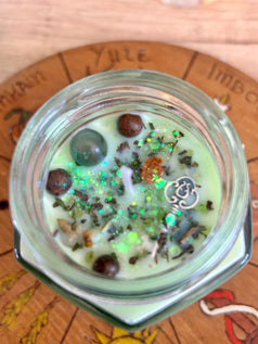 Wealth and abundance spell candle