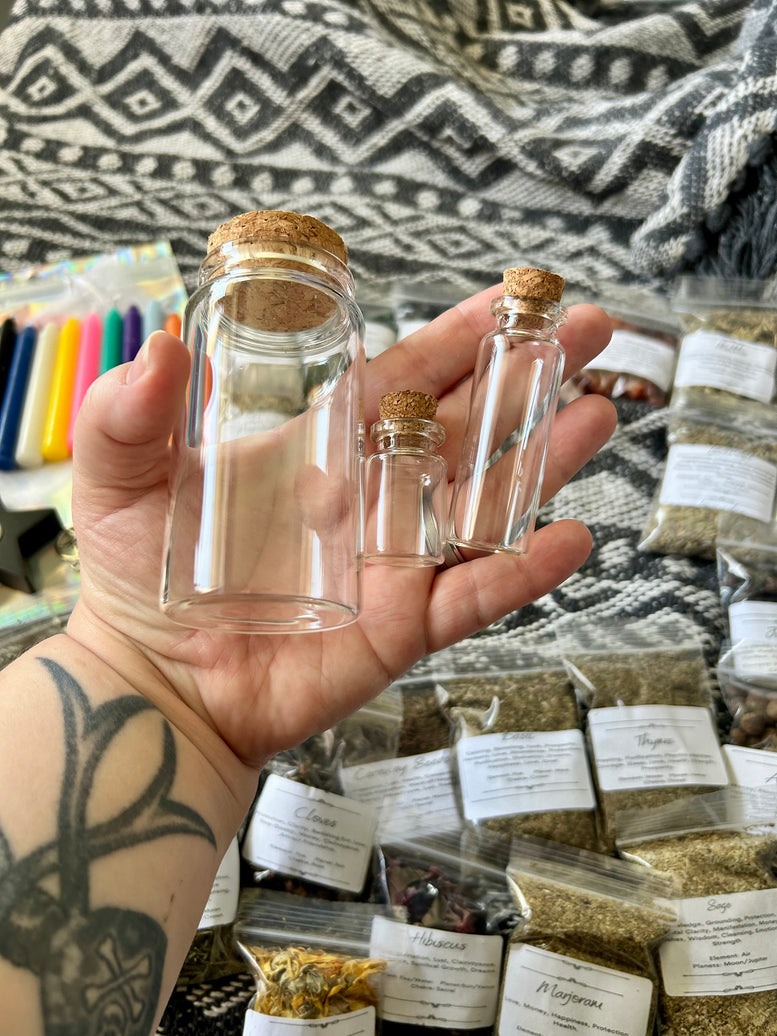 Create Your Own Spell Bottle Gift Set | Spell Bottles | Herbs | Crystals | Charms | Witchcraft | Amulets | Wiccan | Pagan | Spell Candles