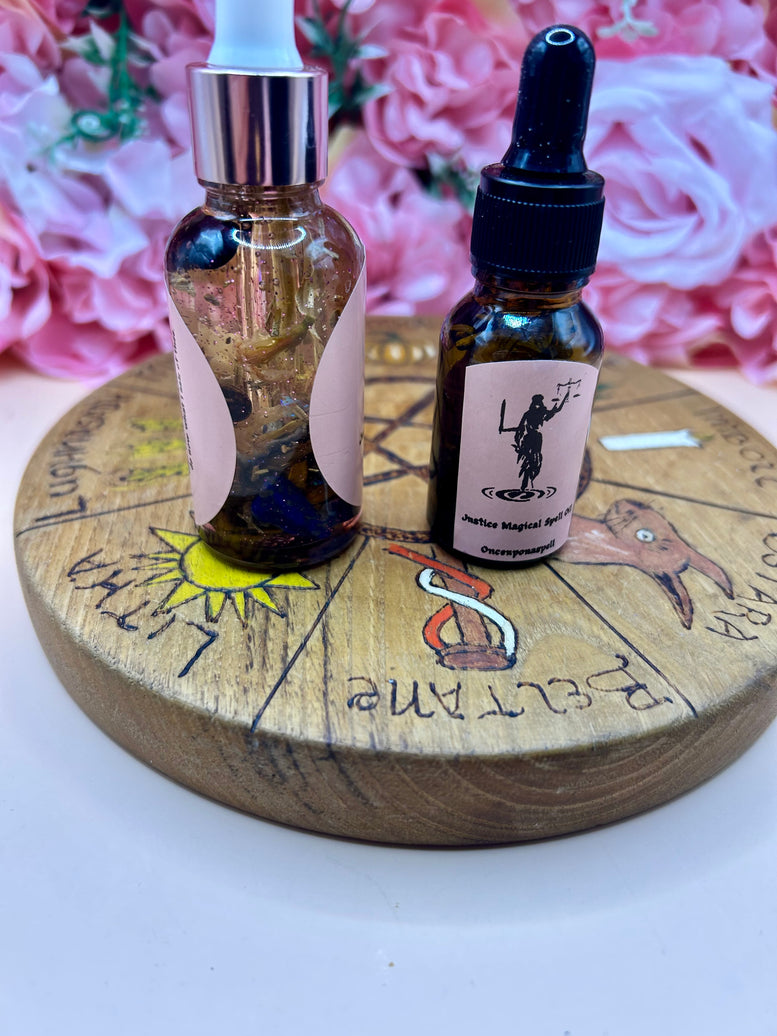 Justice Spell Ritual Oil | Pagan | Witchcraft | Wiccan | Spell Oil | Spells | Essential Oils | Fragrance | Court Case | Crystals | Altar