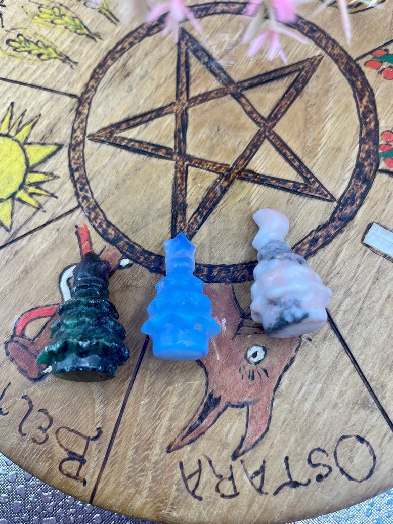 Mini Christmas Trees Crystal Carvings Bundle | Christmas | Gemstones | Reiki | Chakra | Gifts | Decoration | Spirituality | Keepsakes | Gift