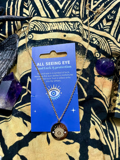 Evil Eye - All Seeing Eye Gold Toned Necklace | | Charms | Witchcraft | Wicca | Pagan | Jewelry | Jewellery | Candles | Gift | Spirituality