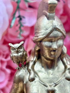 Goddess Athena Offering Bowl Statue | Handcrafted Pagan Altar Decor | Greek Goddess Figurine for Rituals & Devotional Practices | witchcraft