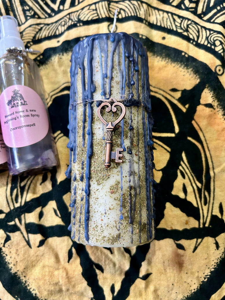 Blessed Home & New Beginnings Spell Kit | Witchcraft | Wiccan | Pagan | Spell Candle | Spell Oil | Room Spray