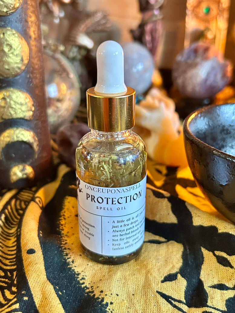 Protection Spell Oil for anointing on candles, tools and crystals Daily Therapeutic Therapy Healthy Wellness Aromatherapy Essential