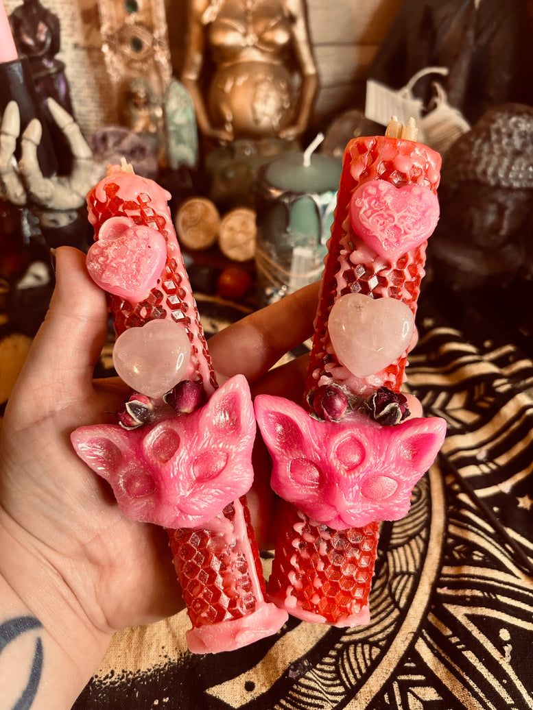 Onceuponaspell Hand Crafted Love Beeswax Spell Candle Decor Fragrance Traditional Ornaments Scented Perfume Decoration Aroma